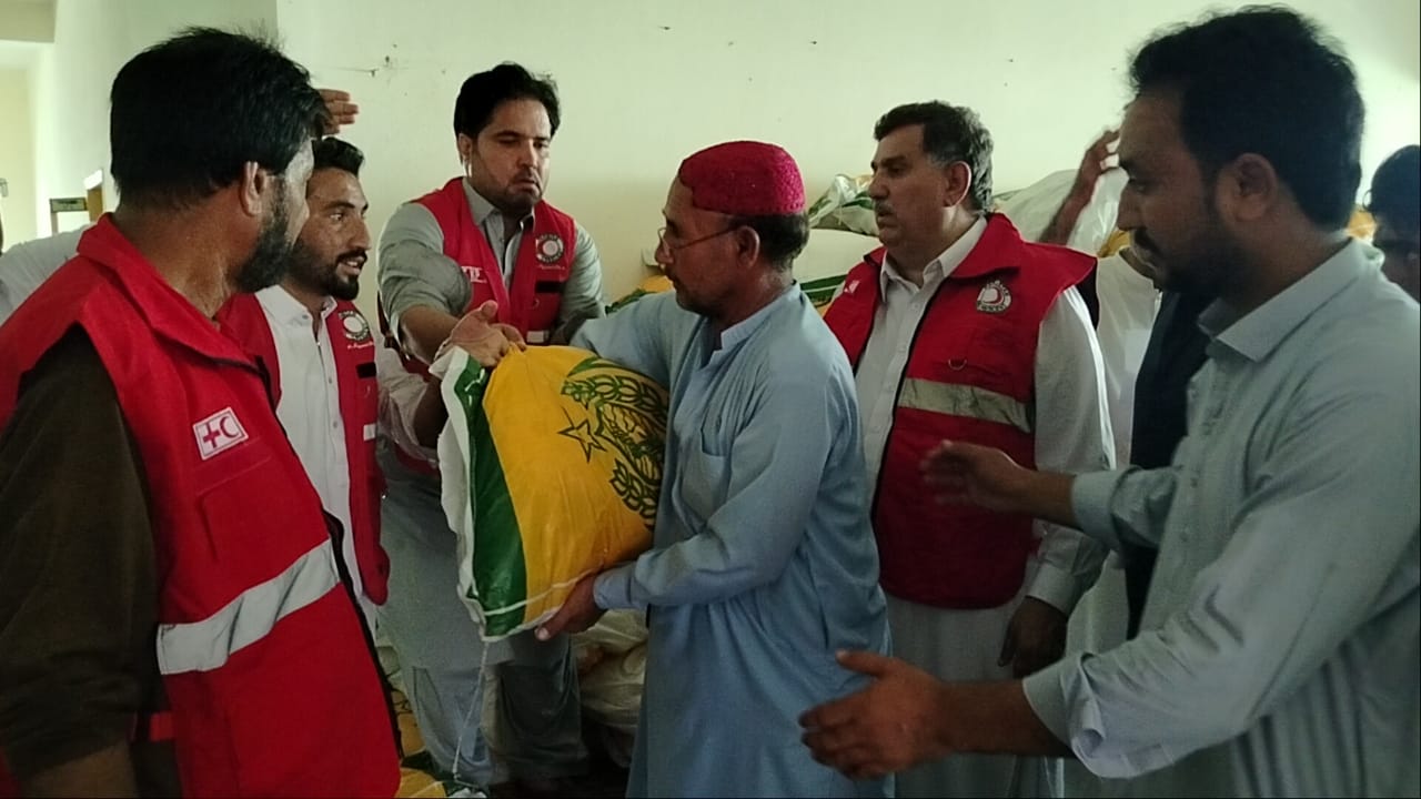 PRCS KP Distributes Relief Items Among Flood-Affected Families of Swat on Governor’s Directives